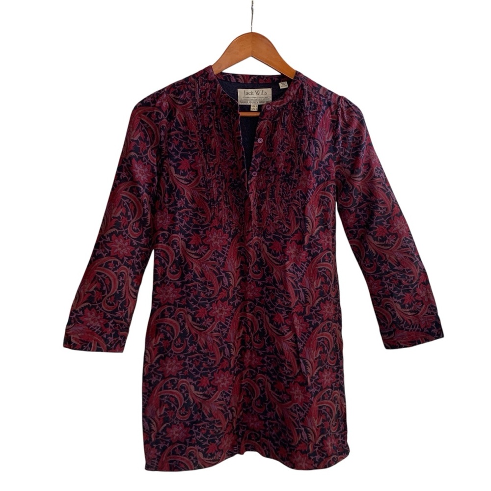 Jack Wills Fabulously British Women’s 2 Red and Purple Floral Dress